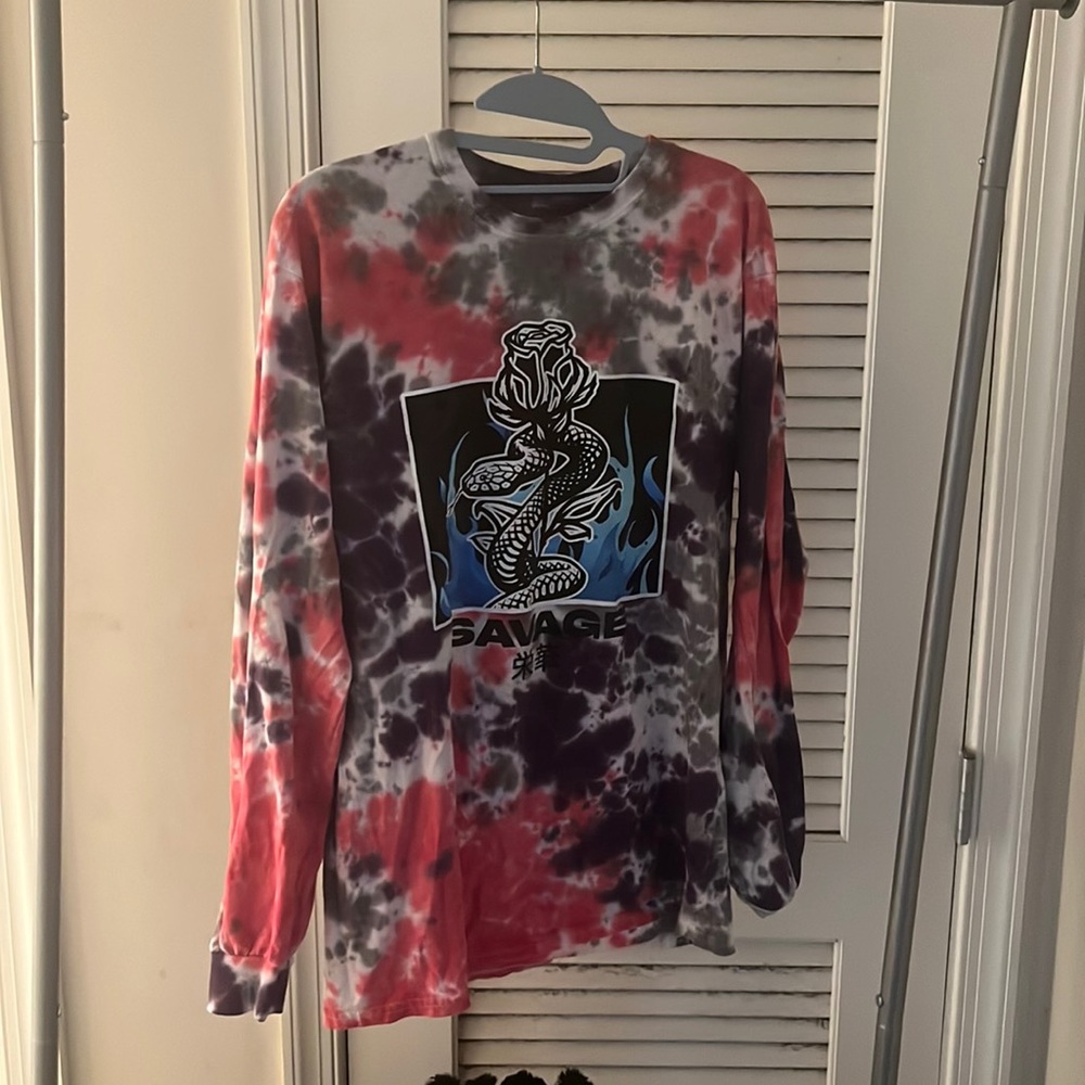 Long Sleeve tie dye graphic Tee